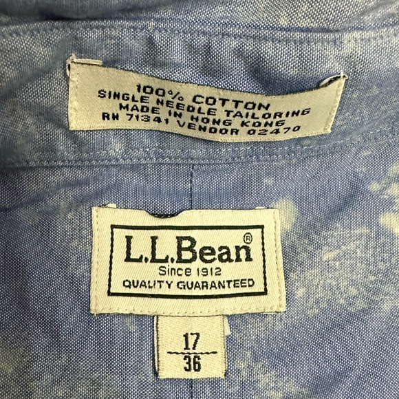 LL Bean Tie Dye Blue Men’s Shirt - Picture 3 of 7